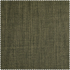 Khaki Green French Pleat Textured Faux Linen Room Darkening Curtain