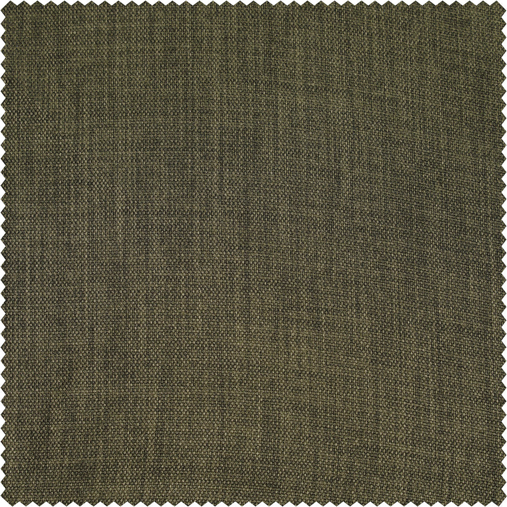 Khaki Green Textured Faux Linen Swatch