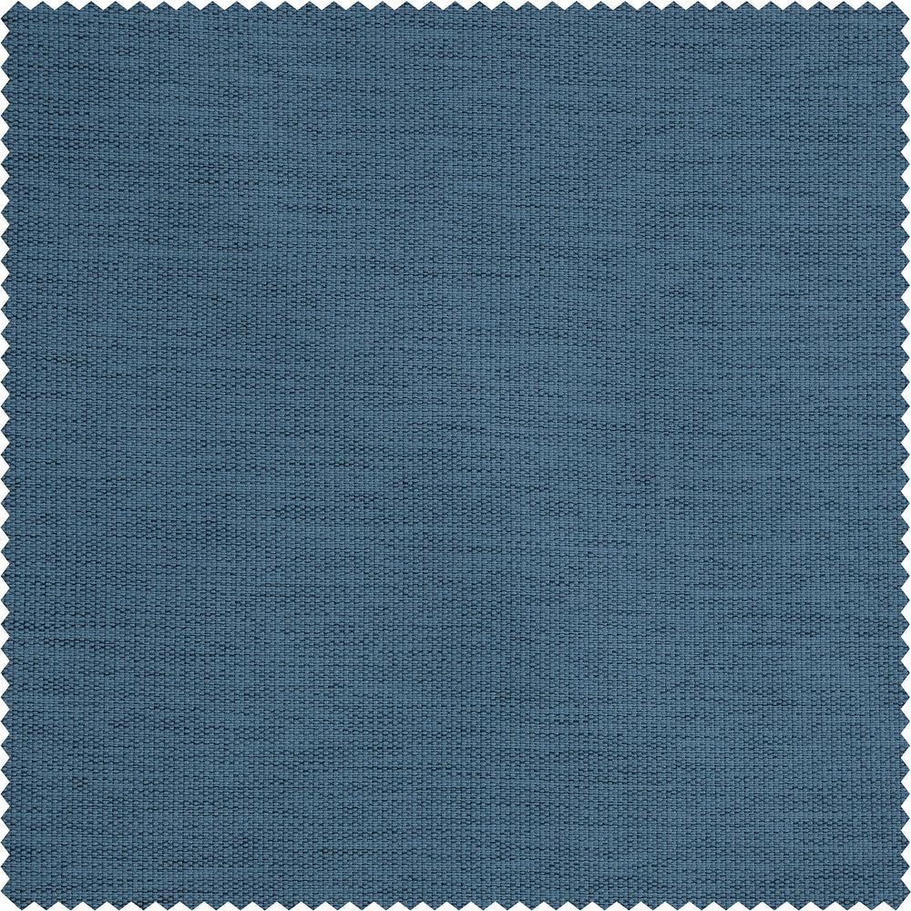 Wild Blue Bellino Textured Faux Linen Custom Curtain