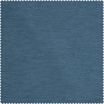 Wild Blue Bellino Textured Faux Linen Custom Curtain