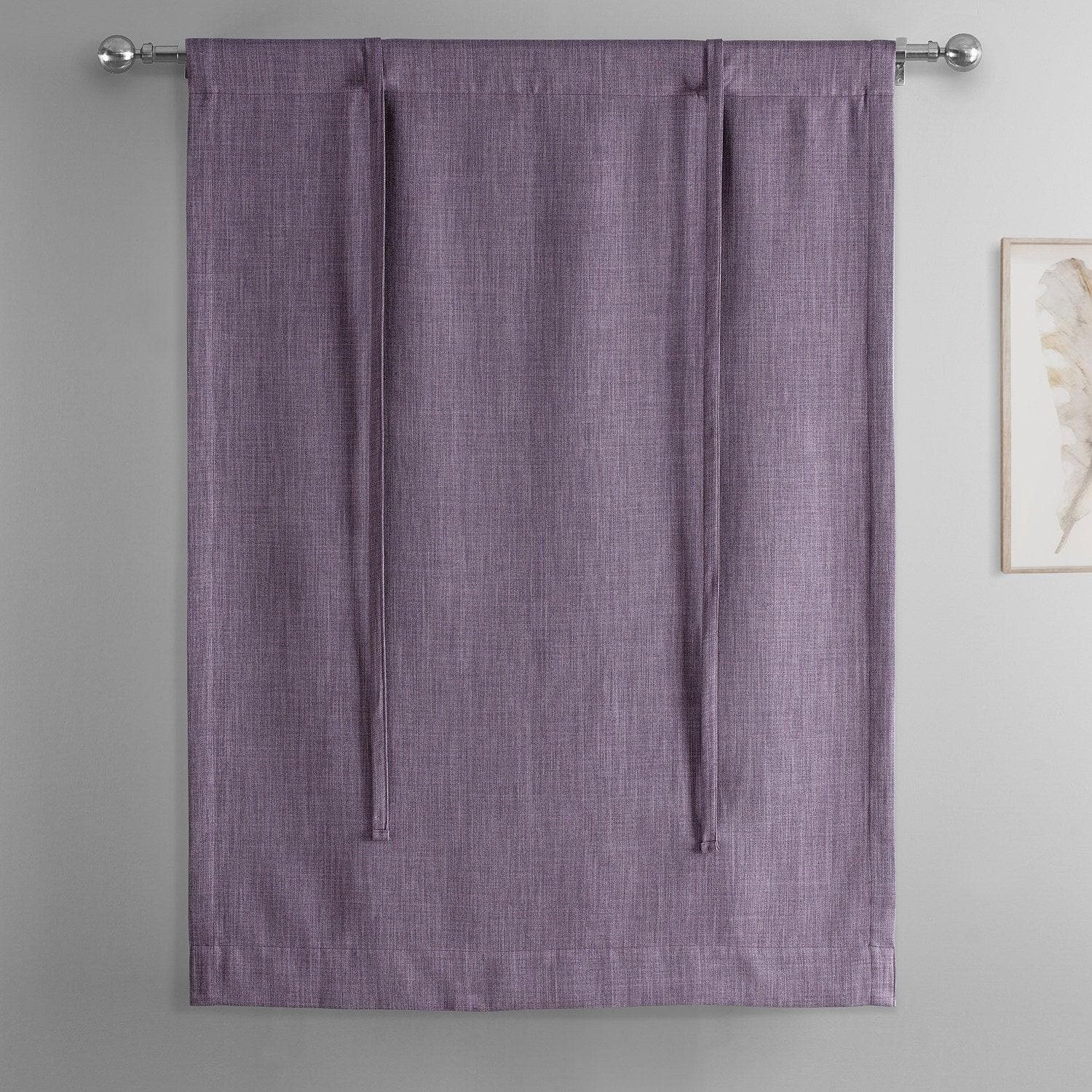 Iris Textured Faux Linen Tie-Up Window Shade - HalfPriceDrapes.com