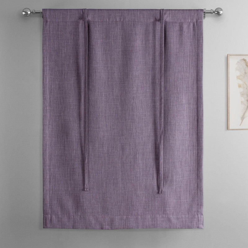 Iris Textured Faux Linen Tie-Up Window Shade - HalfPriceDrapes.com