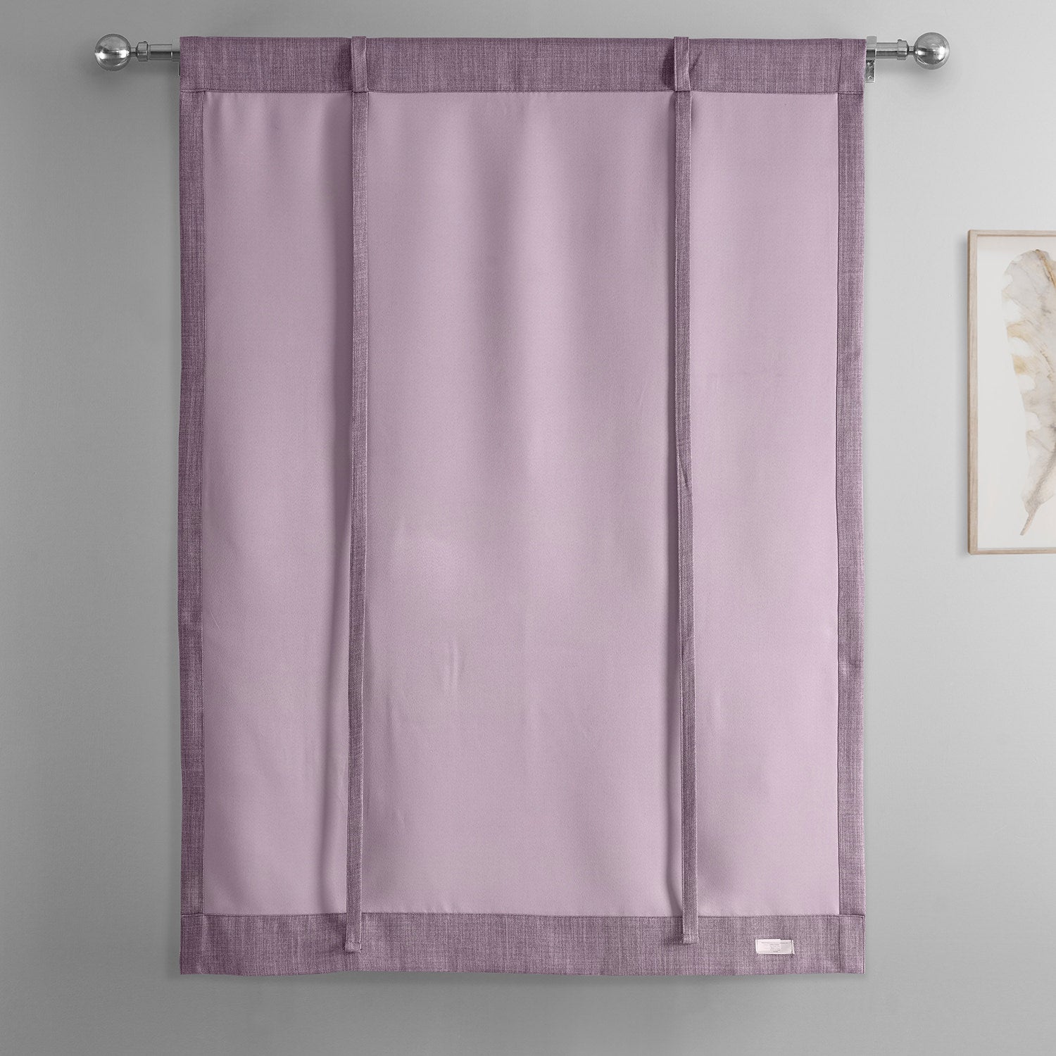 Iris Textured Faux Linen Room Darkening Tie-Up Window Shade