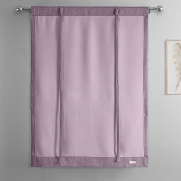 Iris Textured Faux Linen Room Darkening Tie-Up Window Shade