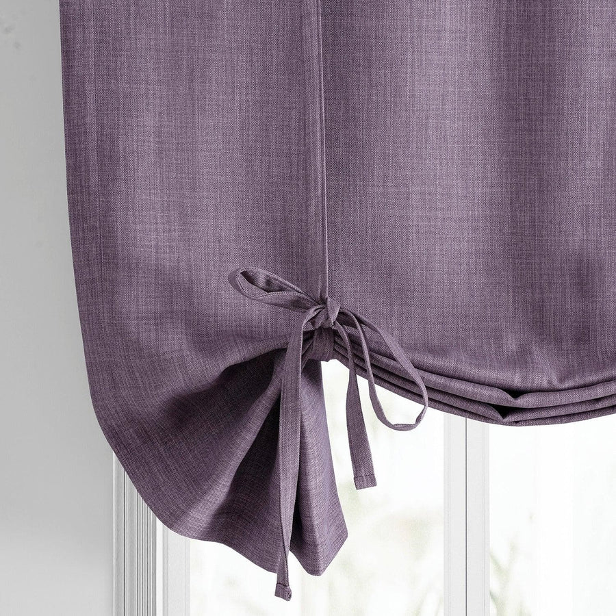 Iris Textured Faux Linen Tie-Up Window Shade - HalfPriceDrapes.com