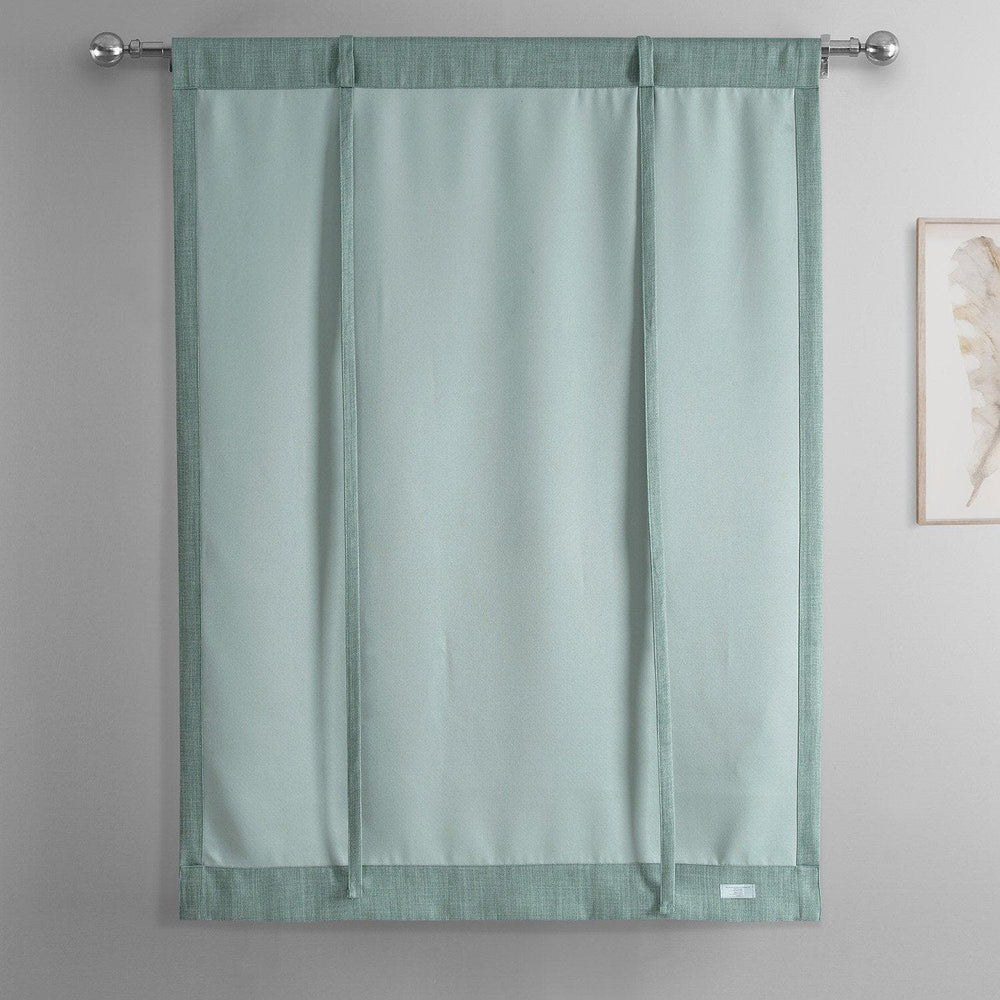 Sea Thistel Textured Faux Linen Tie-Up Window Shade - HalfPriceDrapes.com