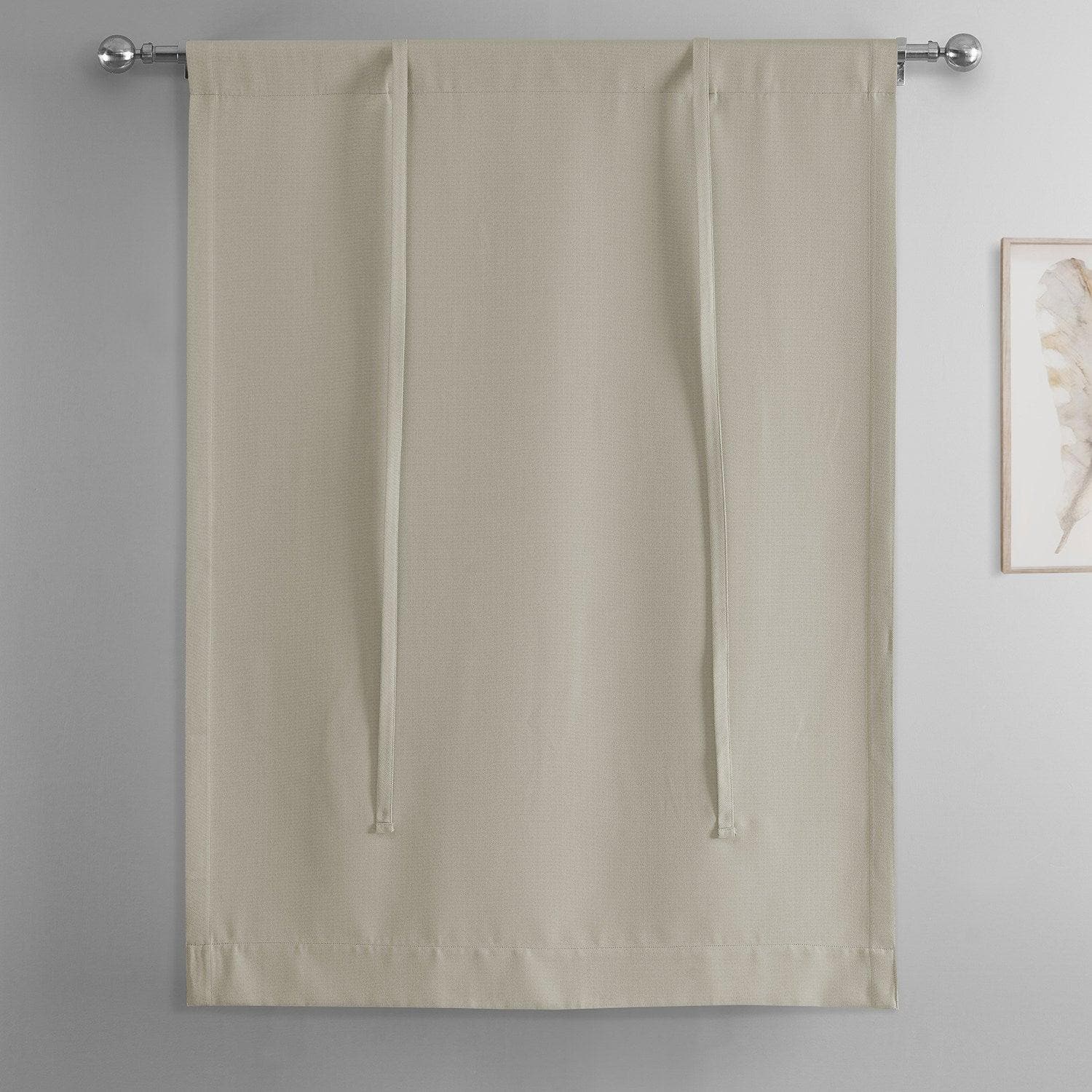 Birch Textured Faux Linen Tie-Up Window Shade - HalfPriceDrapes.com