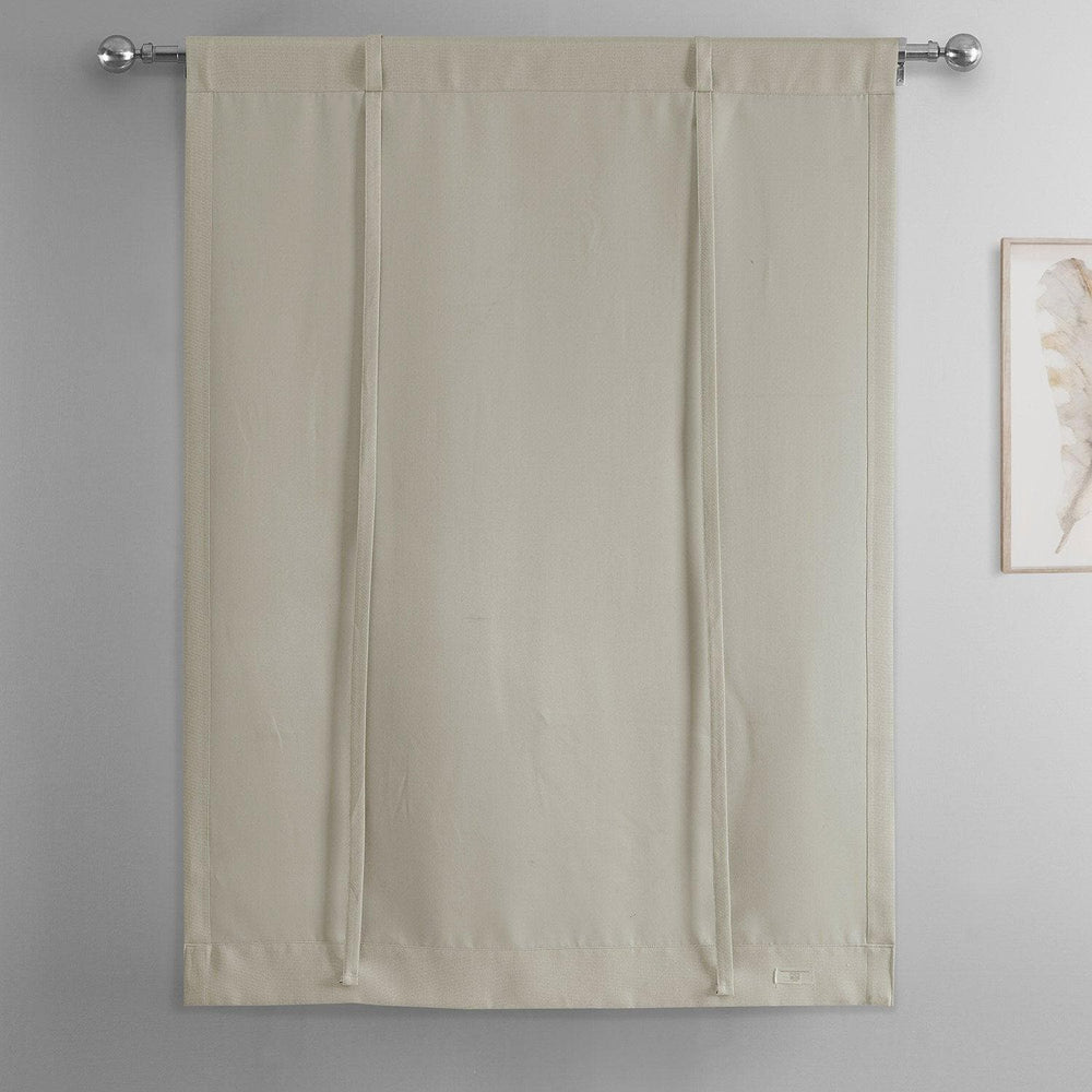 Birch Textured Faux Linen Tie-Up Window Shade - HalfPriceDrapes.com