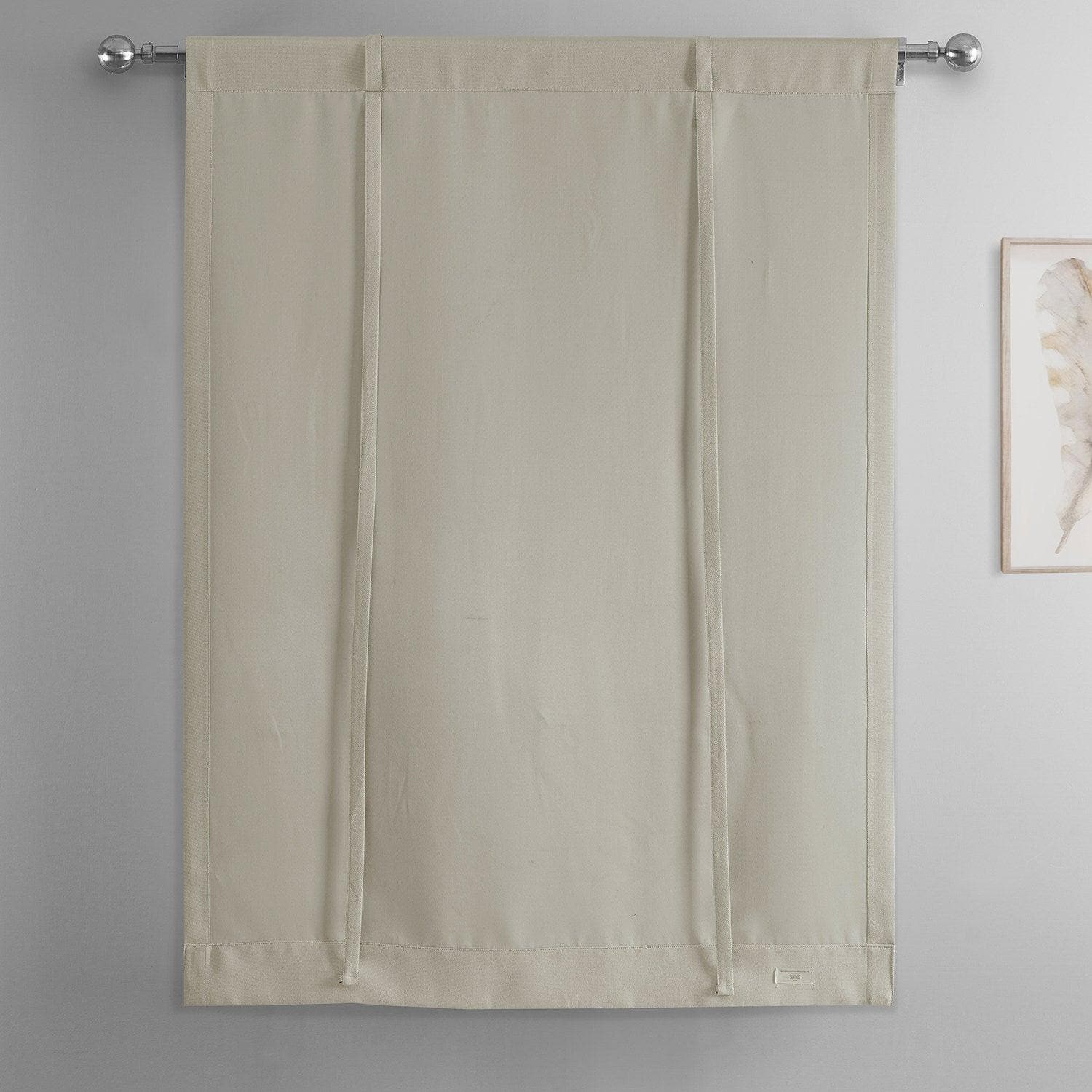 Birch Textured Faux Linen Tie-Up Window Shade - HalfPriceDrapes.com