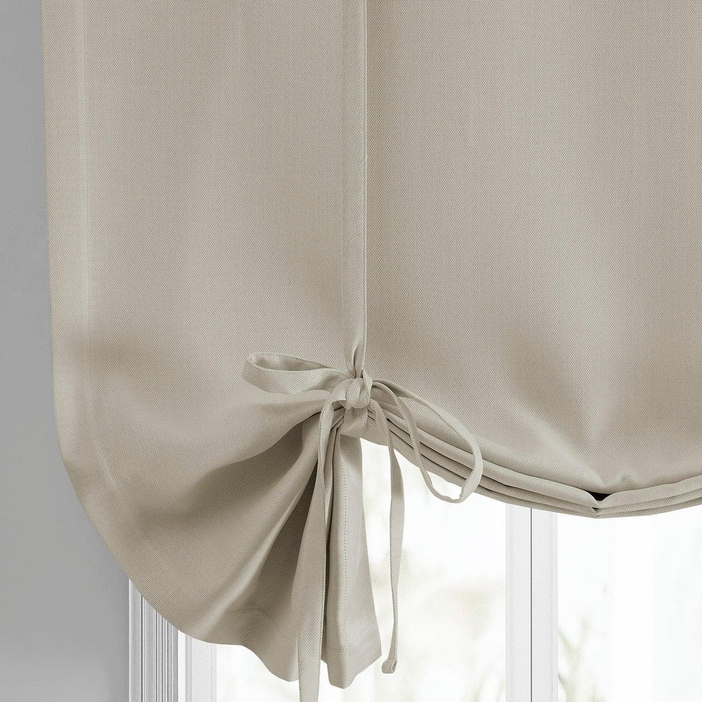 Birch Textured Faux Linen Tie-Up Window Shade - HalfPriceDrapes.com