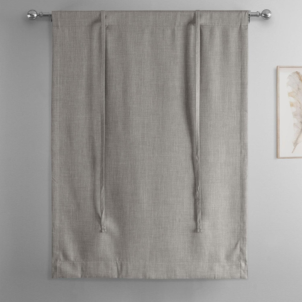 Clay Textured Faux Linen Tie-Up Window Shade - HalfPriceDrapes.com