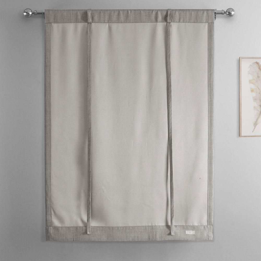 Clay Textured Faux Linen Tie-Up Window Shade - HalfPriceDrapes.com