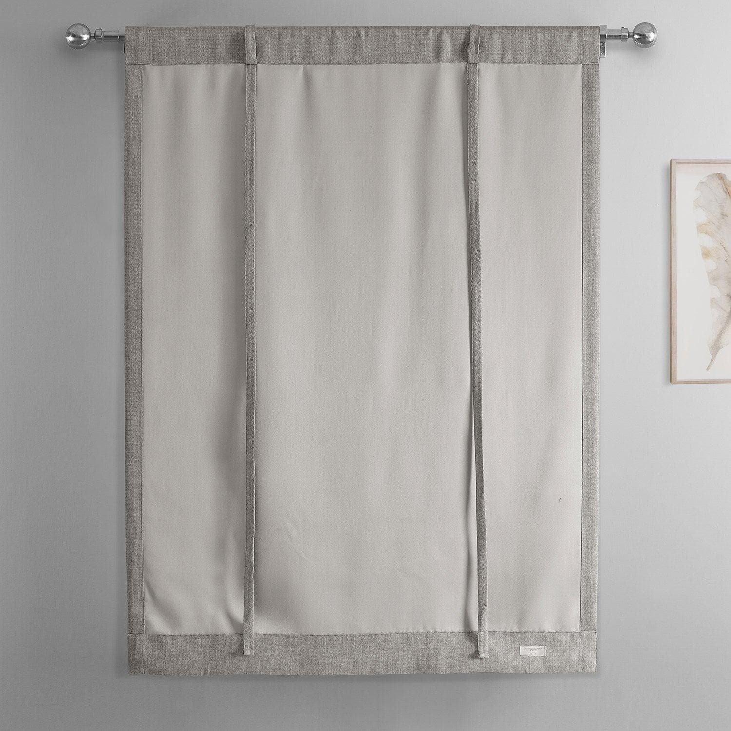 Clay Textured Faux Linen Tie-Up Window Shade - HalfPriceDrapes.com