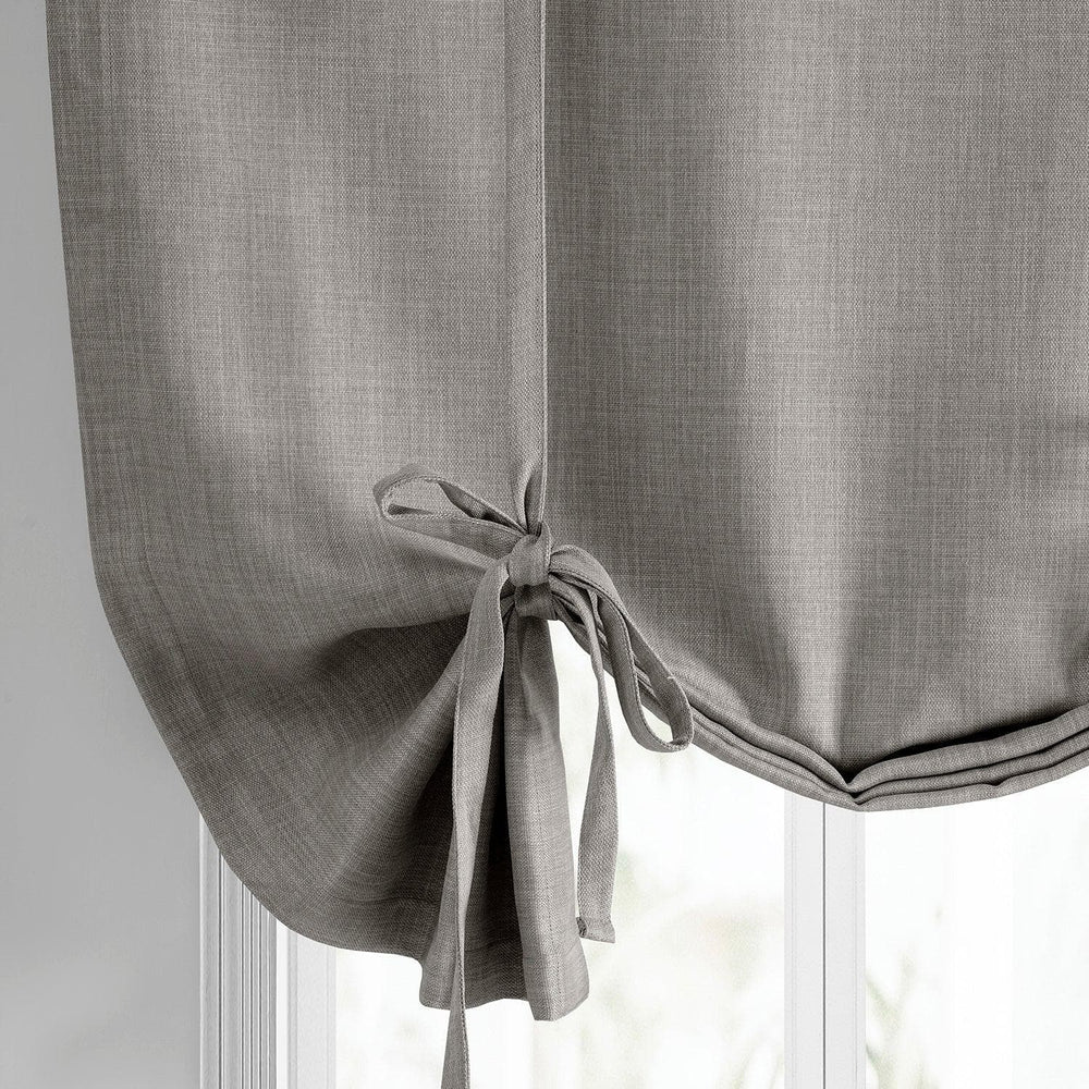 Clay Textured Faux Linen Tie-Up Window Shade - HalfPriceDrapes.com