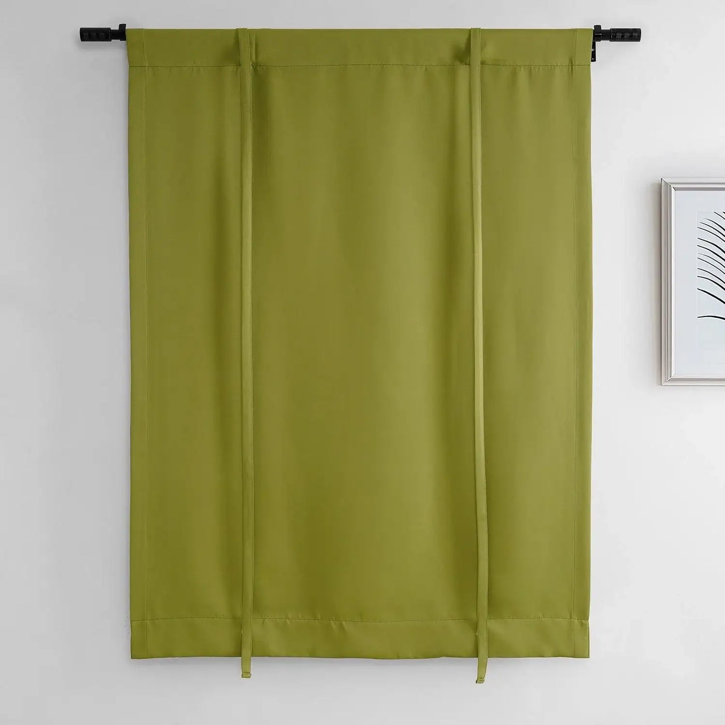 Moss Green Tie-Up Window Shade - HalfPriceDrapes.com