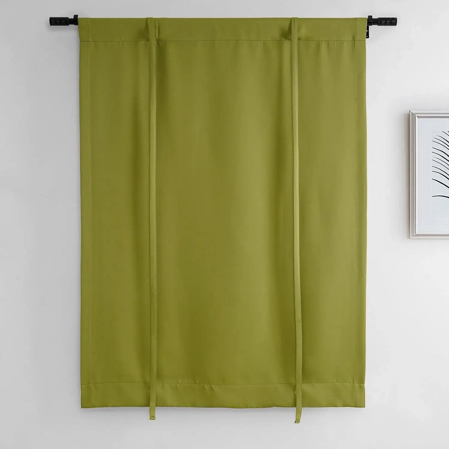 Moss Green Tie-Up Window Shade - HalfPriceDrapes.com