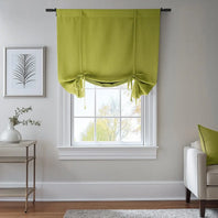 Moss Green Tie-Up Window Shade - HalfPriceDrapes.com