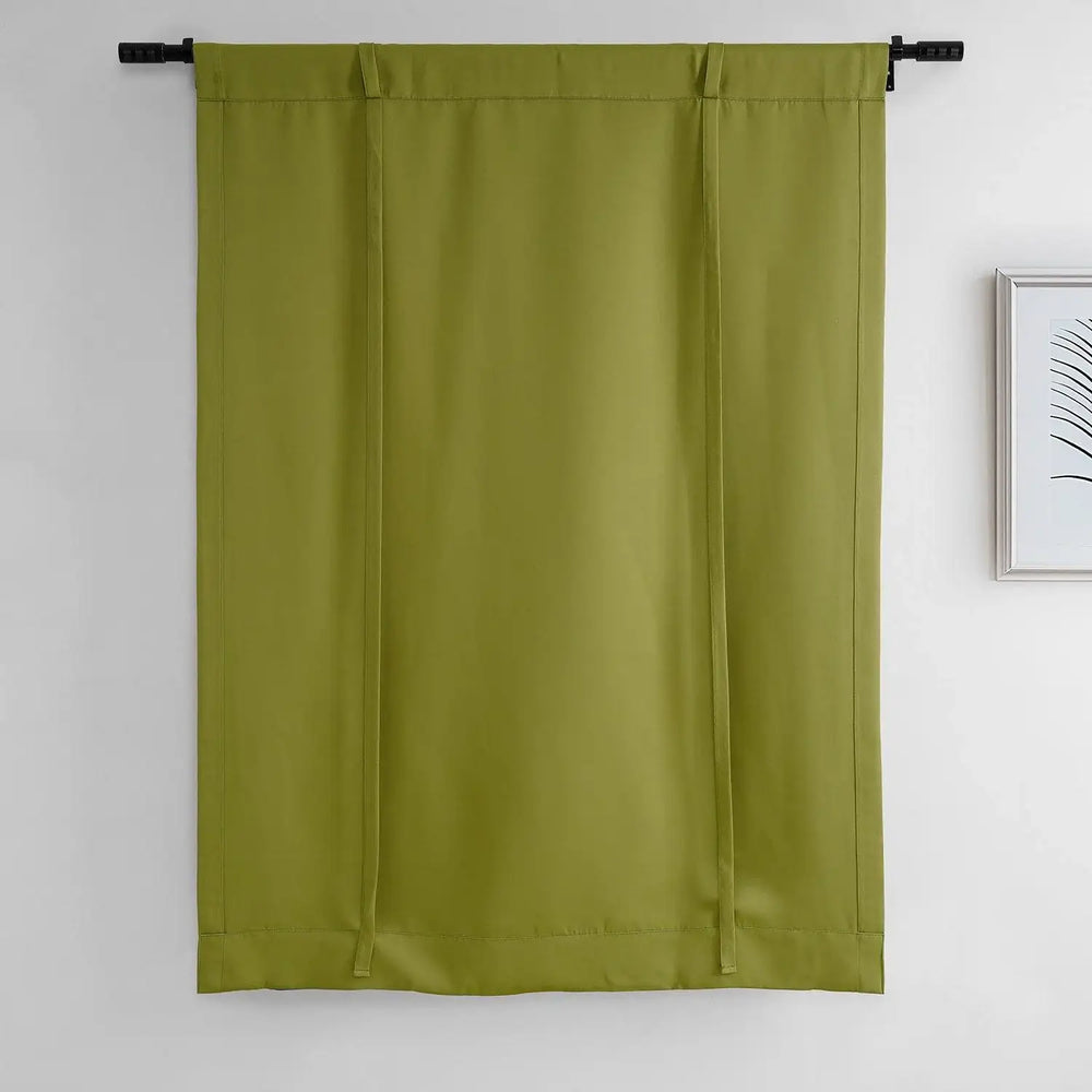Moss Green Tie-Up Window Shade - HalfPriceDrapes.com