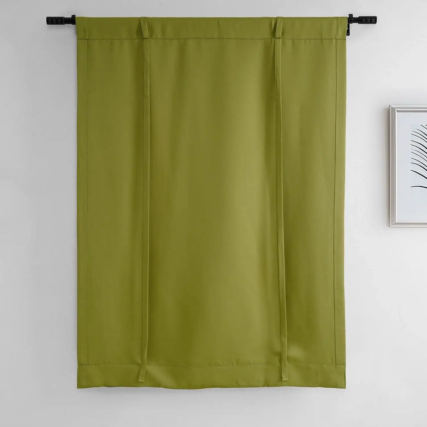Moss Green Tie-Up Window Shade - HalfPriceDrapes.com