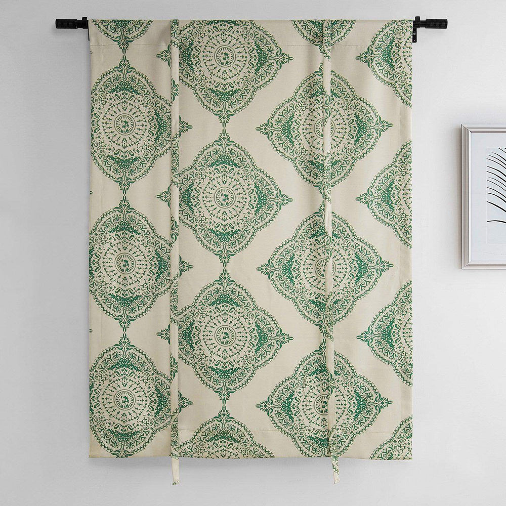 Henna Clover Emblem Tie-Up Window Shade - HalfPriceDrapes.com