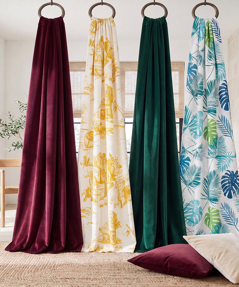 Bold & Patterned: Vibrant prints, lush botanicals, rich berry, and deep navy make an expressive mix designed to bring personality to the room.