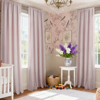 Ballet Pink Heritage Plush Velvet Custom Curtain