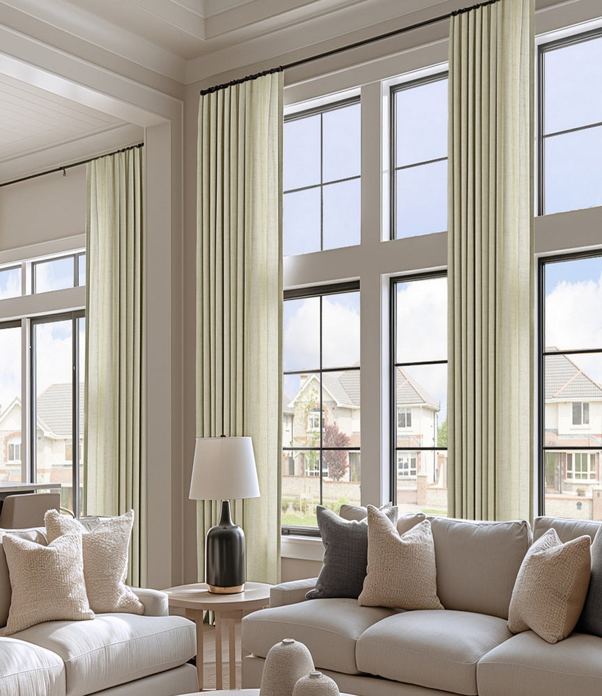 Barley Heavy Faux Linen Custom Curtain