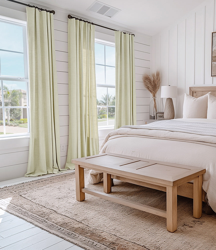 Barley Heavy Faux Linen Custom Curtain