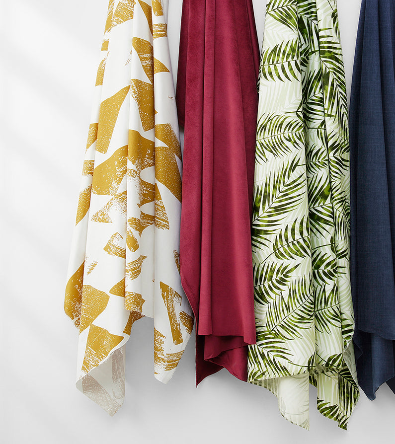 Bold & Patterned: Vibrant prints, lush botanicals, rich berry, and deep navy make an expressive mix designed to bring personality to the room.