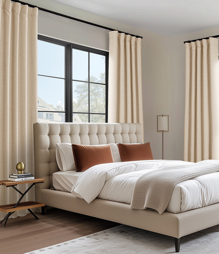 Candlelight Textured Bellino Custom Curtain