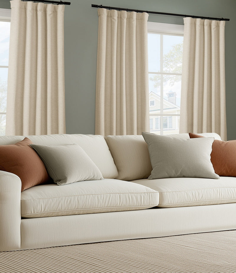 Candlelight Textured Bellino Custom Curtain