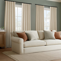 Candlelight Bellino Textured Faux Linen Custom Curtain