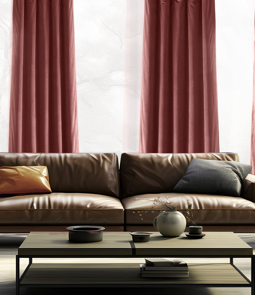 Crimson Rust Signature Velvet Custom Curtain