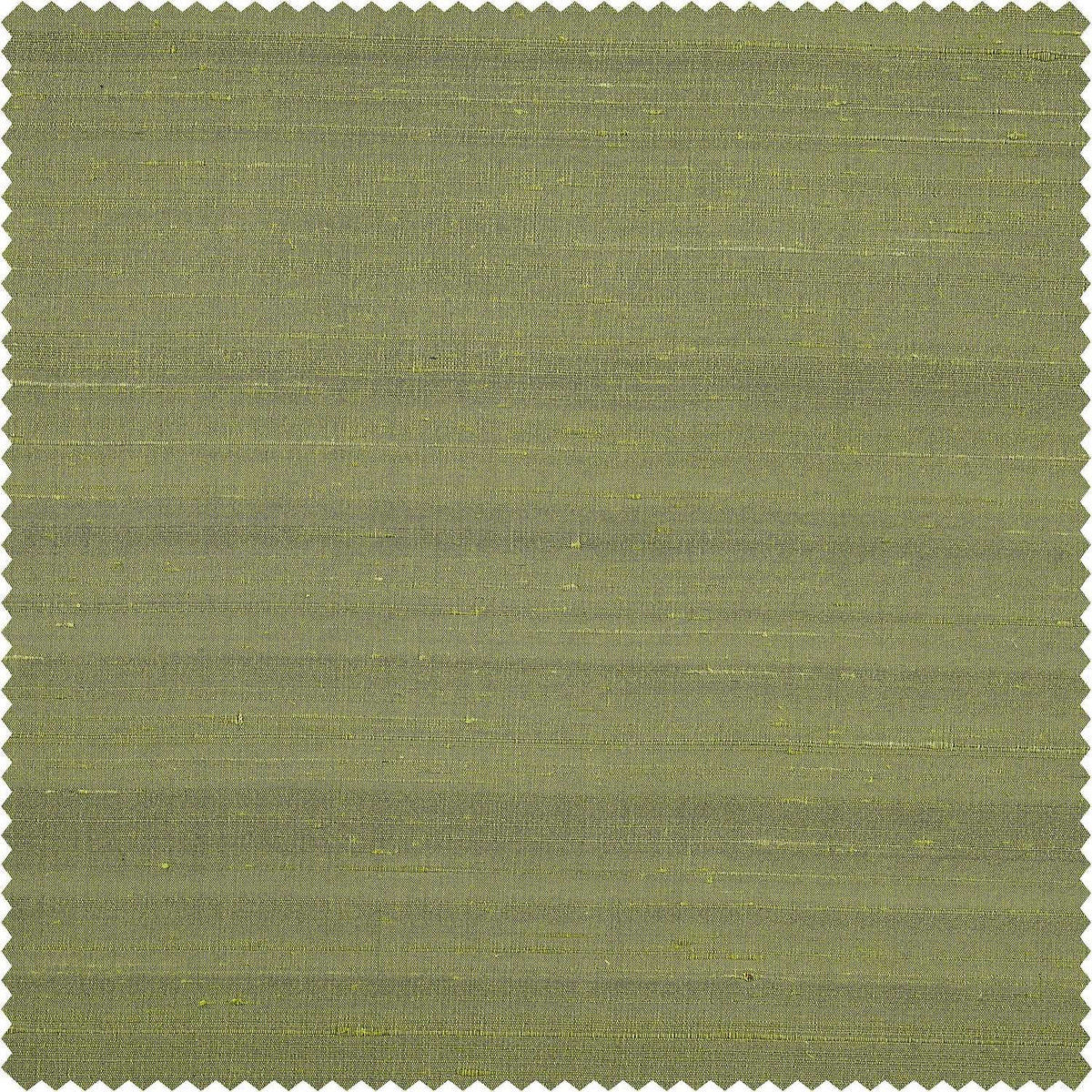 Paradise Green Textured Dupioni Silk Swatch