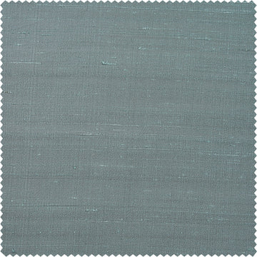 Mood Blue Textured Dupioni Silk Swatch