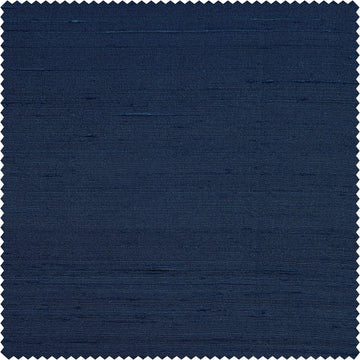 Navy Textured Dupioni Silk Swatch