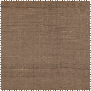 Mocha Textured Dupioni Silk Swatch