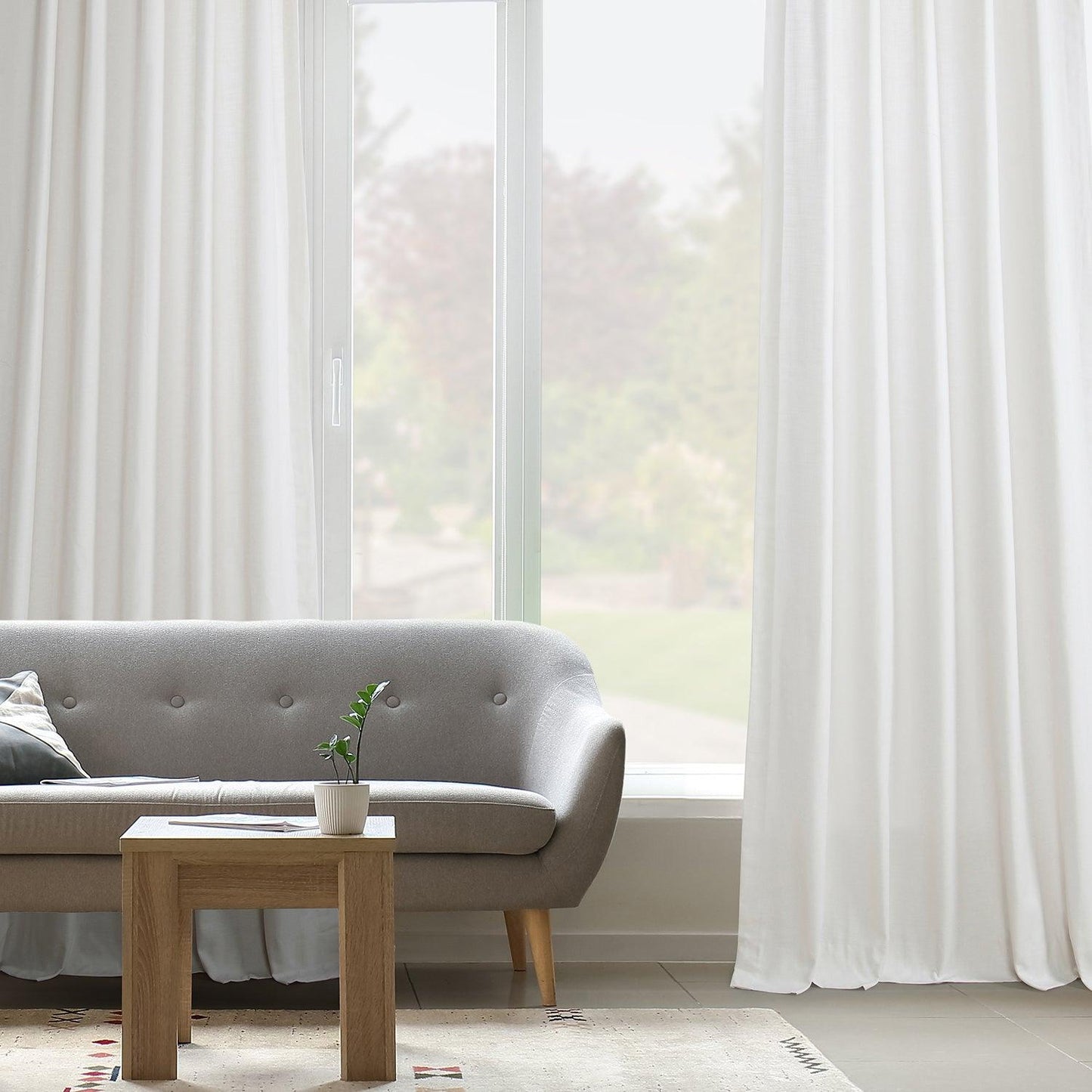 Prime White Dune Textured Cotton Custom Curtain - HalfPriceDrapes.com