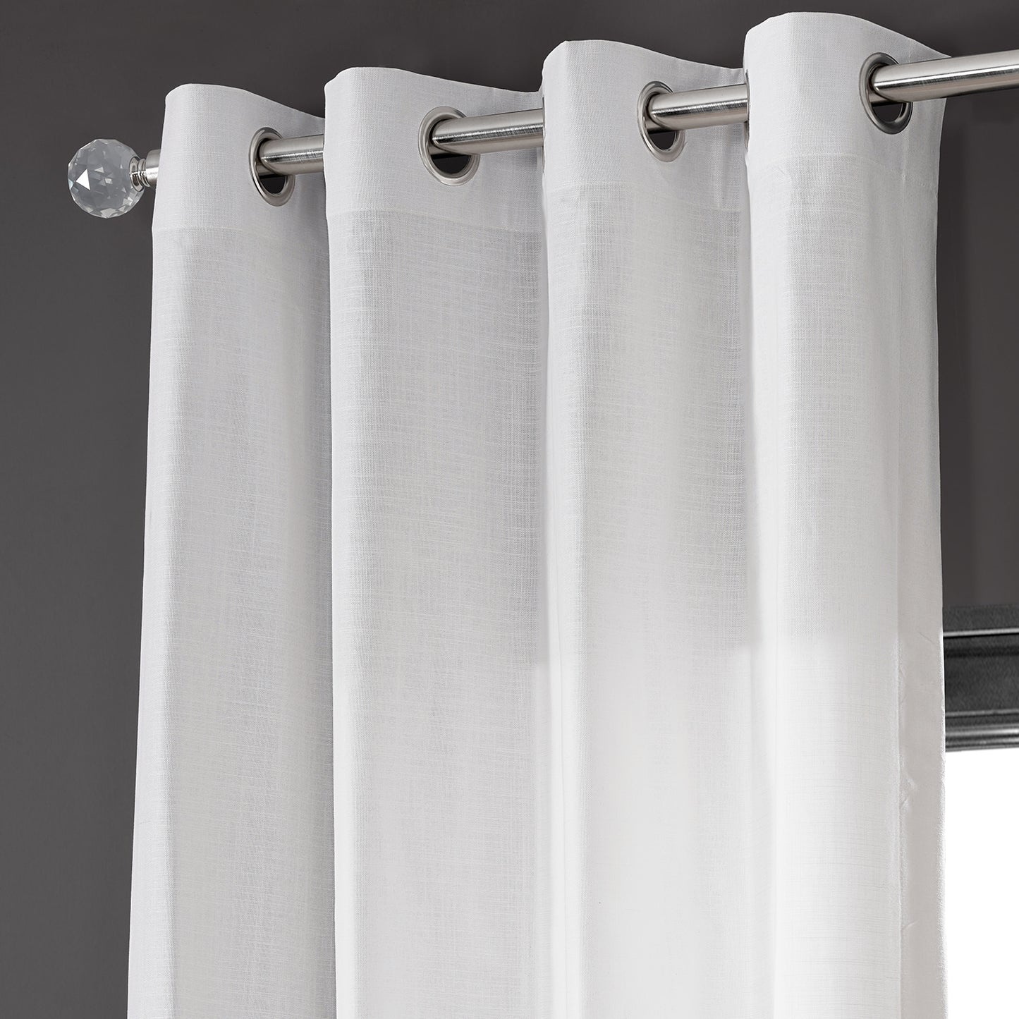 Prime White Dune Textured Cotton Custom Curtain