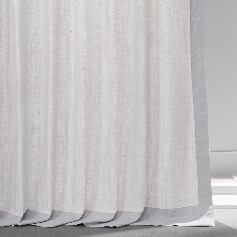 Prime White Dune Textured Cotton Custom Curtain