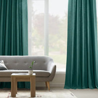 Dark Teal Dune Textured Cotton Custom Curtain - HalfPriceDrapes.com