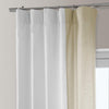 White & Beige Bold Frame Bordered Dune Textured Cotton Curtain - HalfPriceDrapes.com