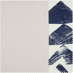 Triad Blue Bordered Cotton Curtain