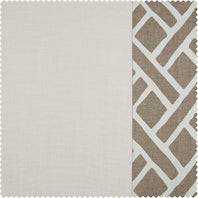 Martinique Taupe Bordered Cotton Swatch - HalfPriceDrapes.com
