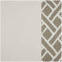Martinique Taupe Bordered Cotton Curtain