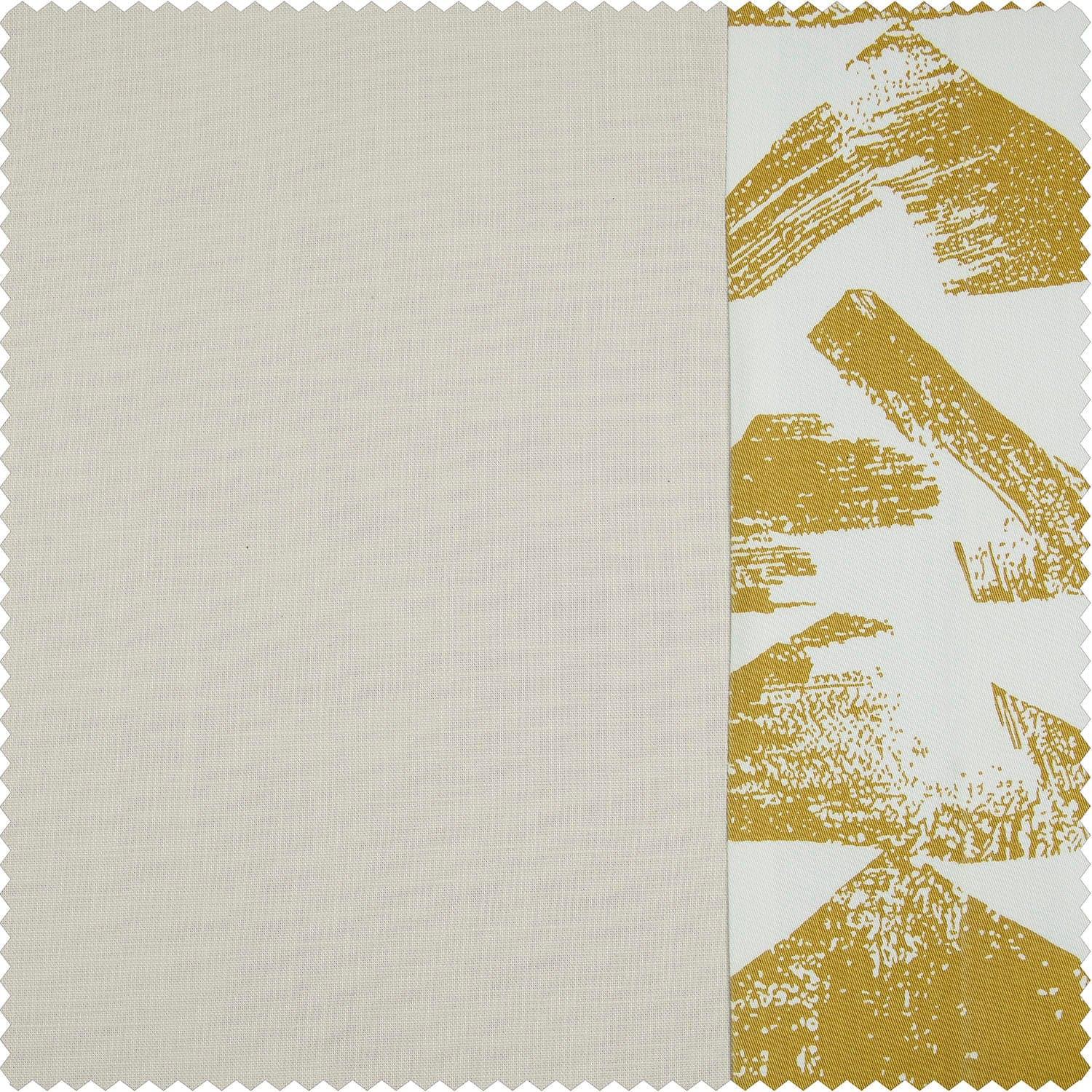 Triad Gold Bordered Cotton Curtain