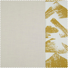Triad Gold Bordered Cotton Curtain