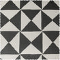 X Block Black Geometric Textured Printed Cotton Swatch