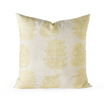 Lucky Leaf Mushroom Floral Textured Printed Cotton Cushion Covers - Pair