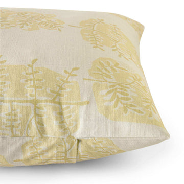 Lucky Leaf Mushroom Floral Textured Printed Cotton Cushion Covers - Pair